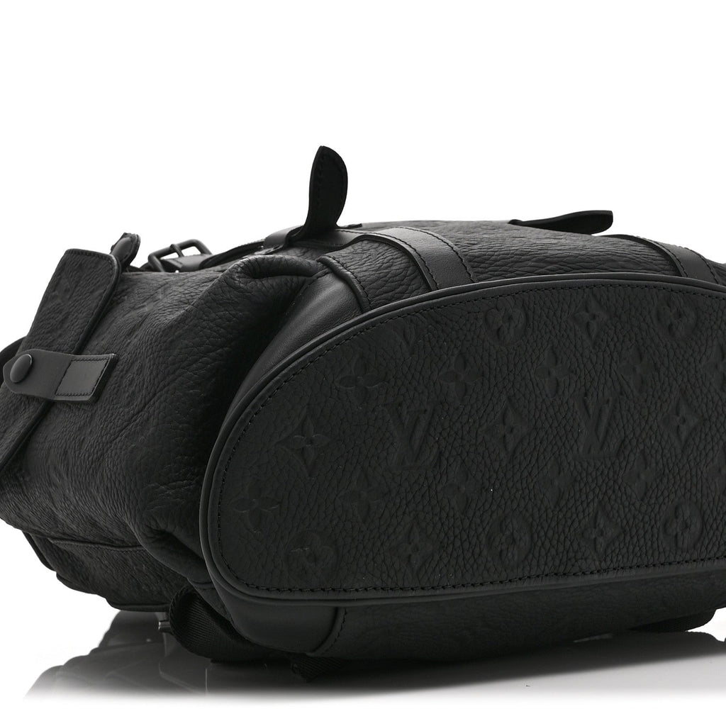 Louis Vuitton Taurillon Monogram Christopher PM Backpack Black