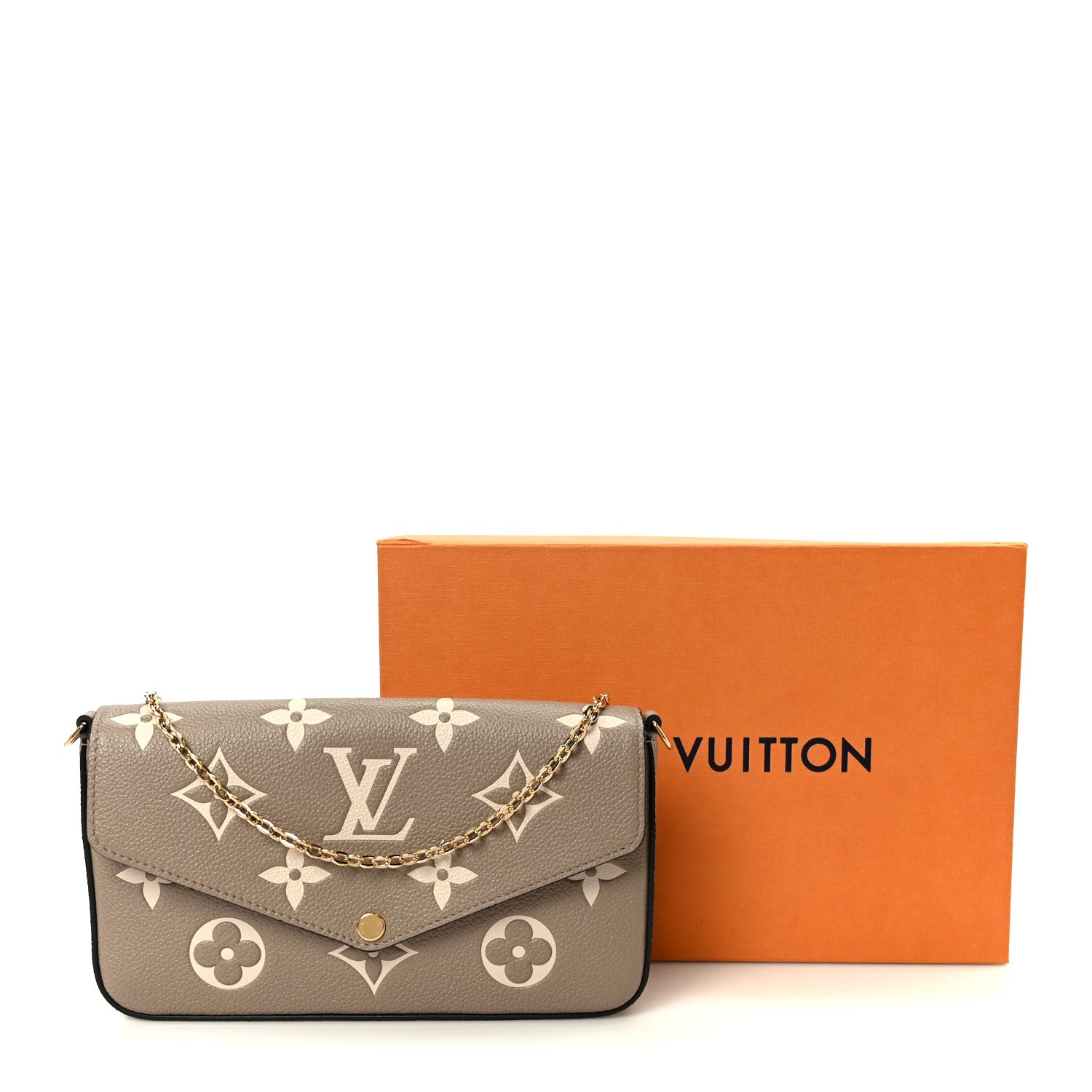Louis Vuitton Empreinte Monogram Giant Felicie Pochette Tourterelle Creme