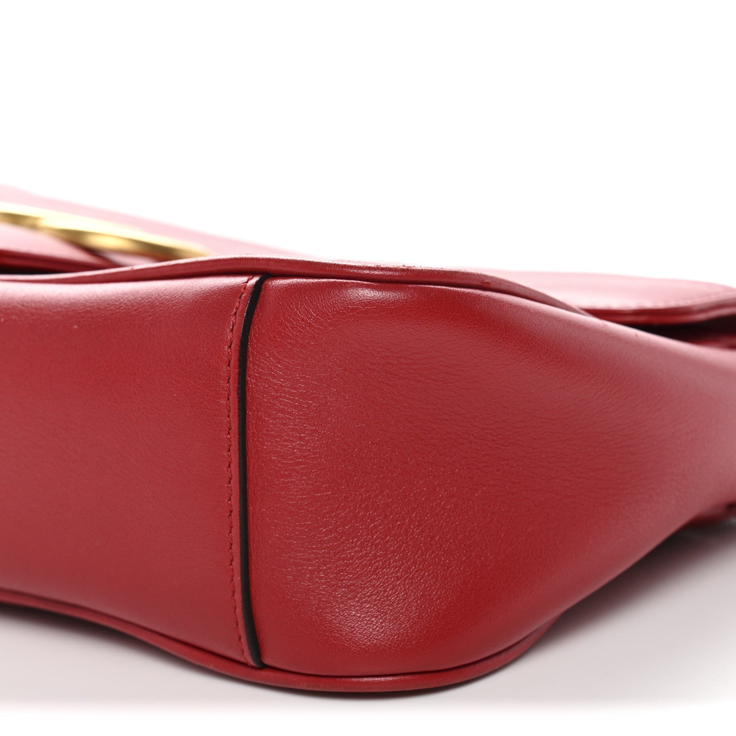 Gucci Calfskin Matelasse Small GG Marmont Shoulder Bag Hibiscus Red