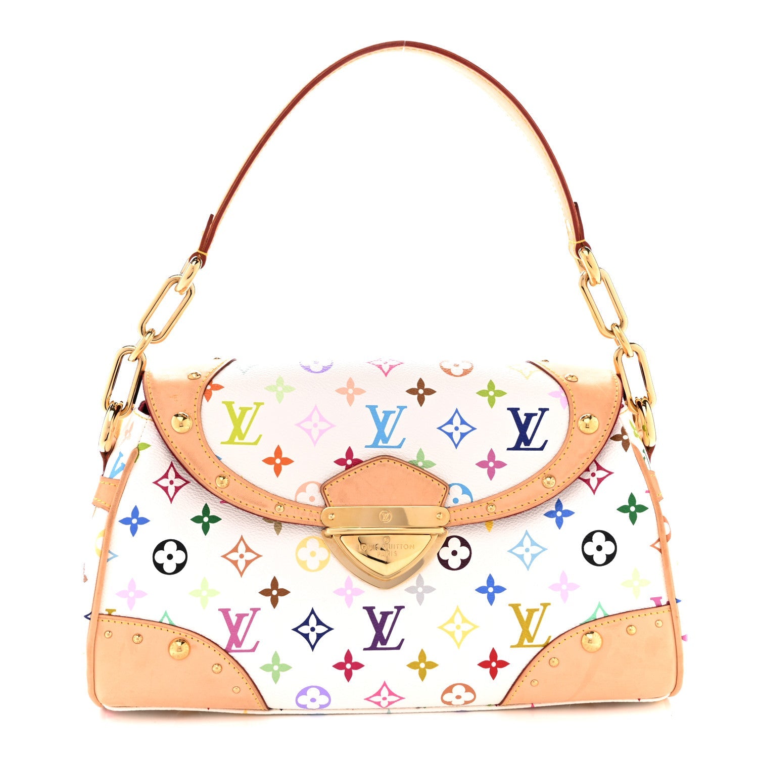 Louis Vuitton Monogram Multicolor Beverly MM White