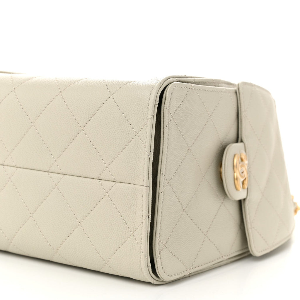Chanel Caviar Quilted Small Chanel 25 Handbag Light Grey