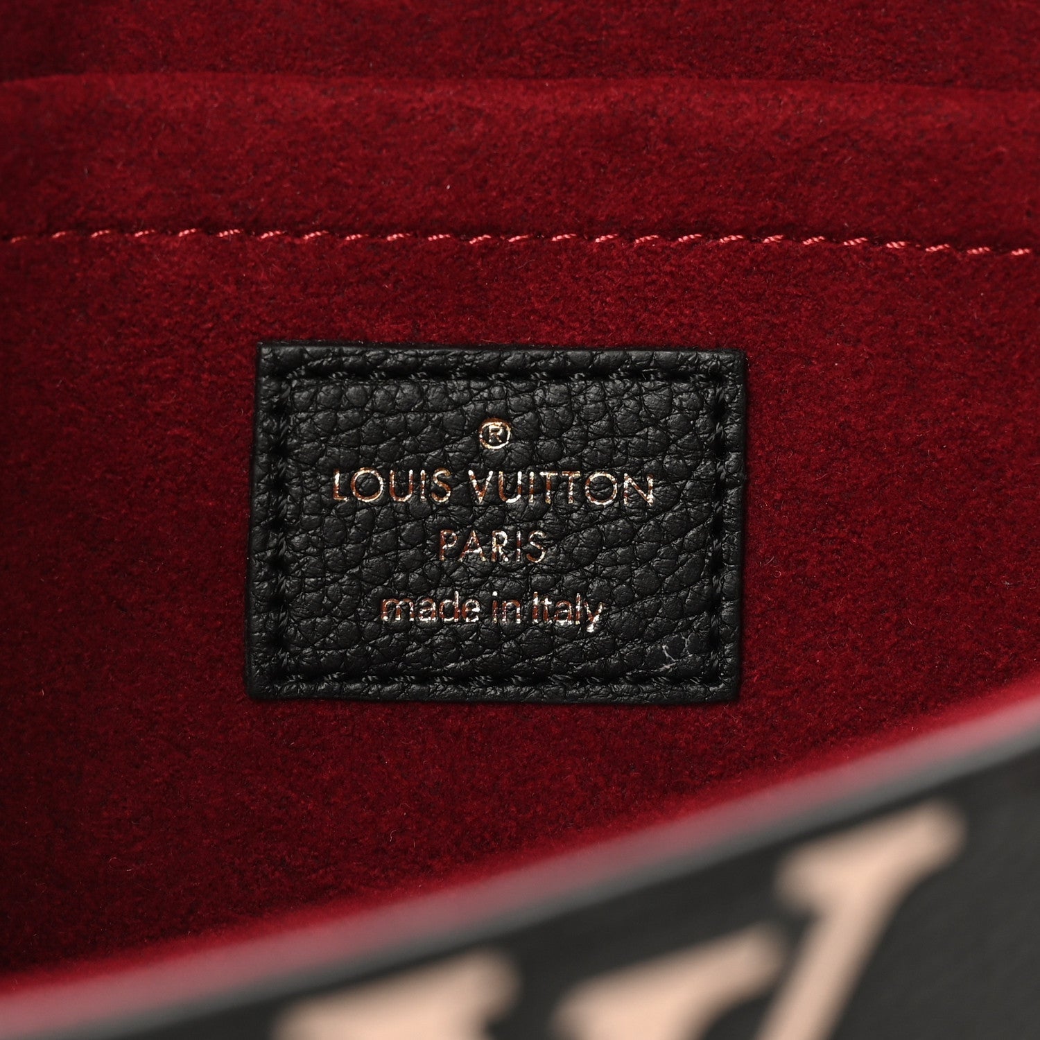 Louis Vuitton Empreinte Monogram Giant Felicie Pochette Black Beige