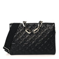 Louis Vuitton Lambskin Embossed Monogram Coussin MM Black