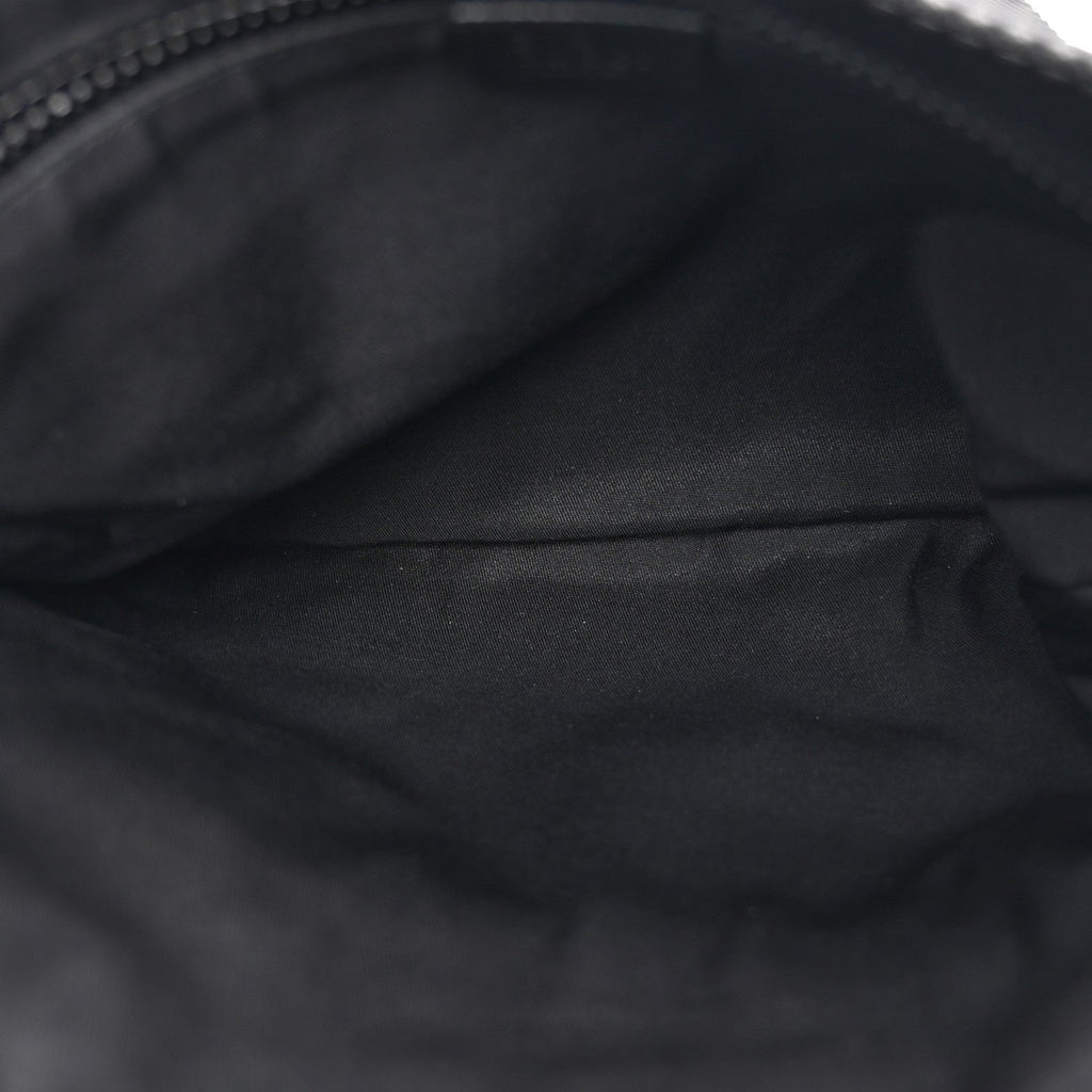 Gucci Nylon Monogram Small Flat Messenger Bag Black