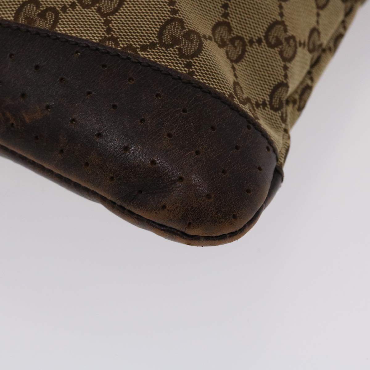 GUCCI GG Canvas Shoulder Bag Beige 145857  47690
