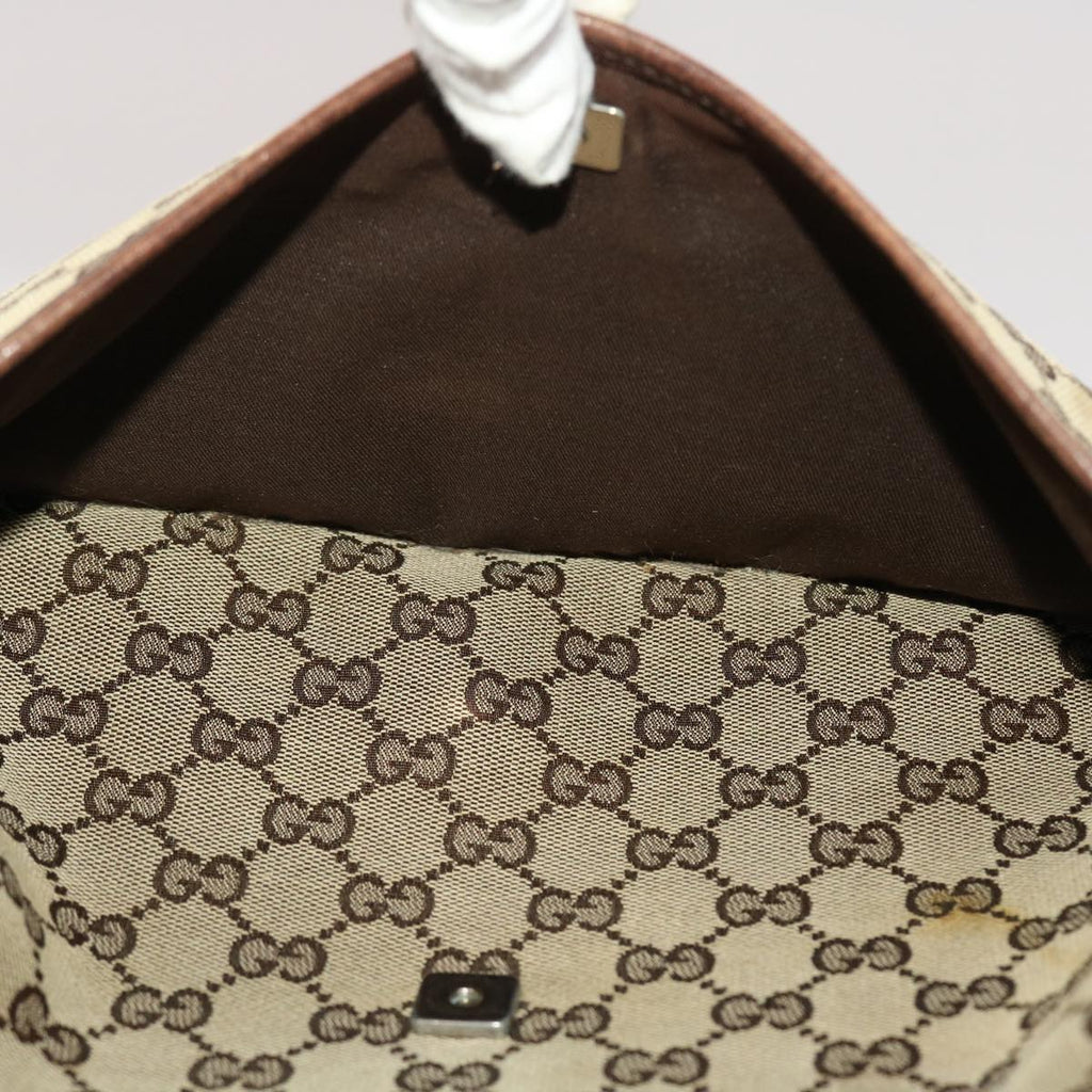 GUCCI GG Canvas Shoulder Bag Beige 145857  47690