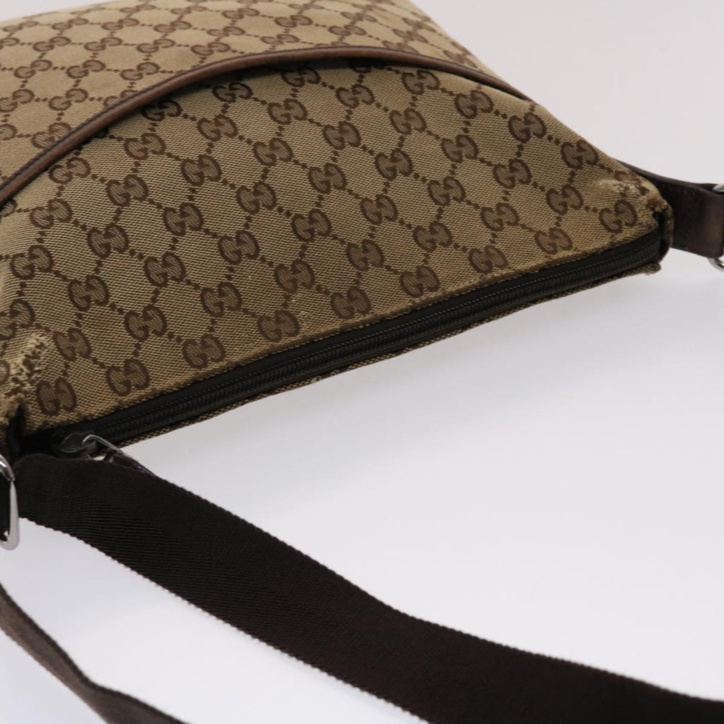 GUCCI GG Canvas Shoulder Bag Beige 145857  47690