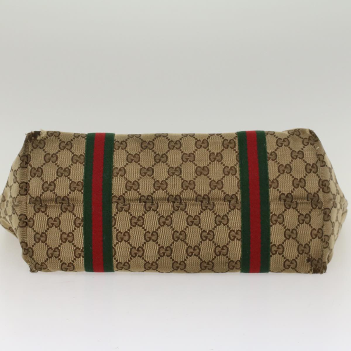 GUCCI GG Canvas Web Sherry Line Shoulder Bag Beige Red Green 139260  47709