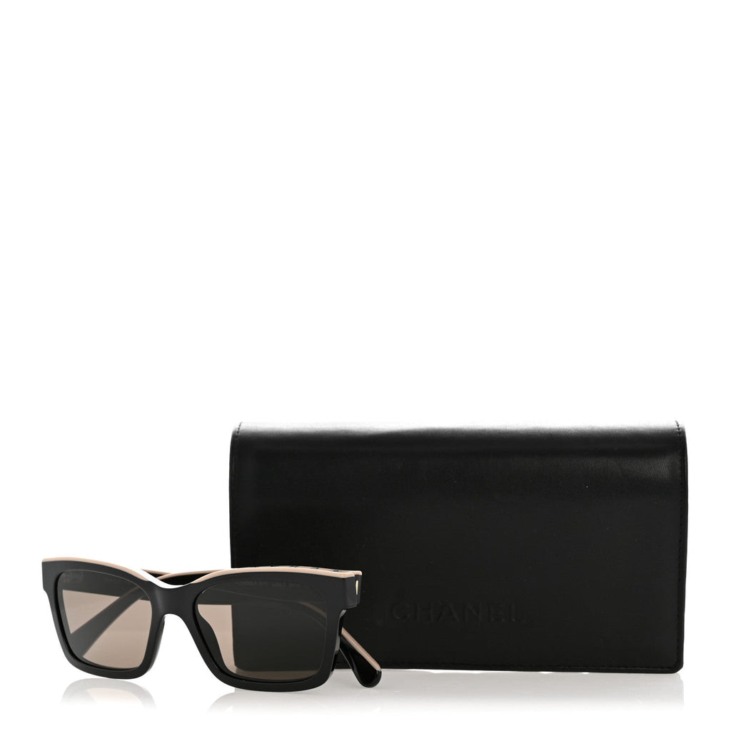 Acetate Square Sunglasses 5417-A Black