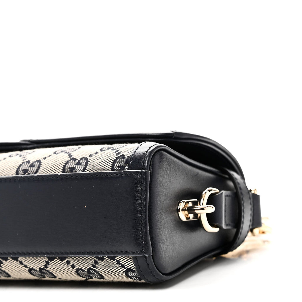 Gucci GG Monogram Small Luce Shoulder Bag Beige Blue