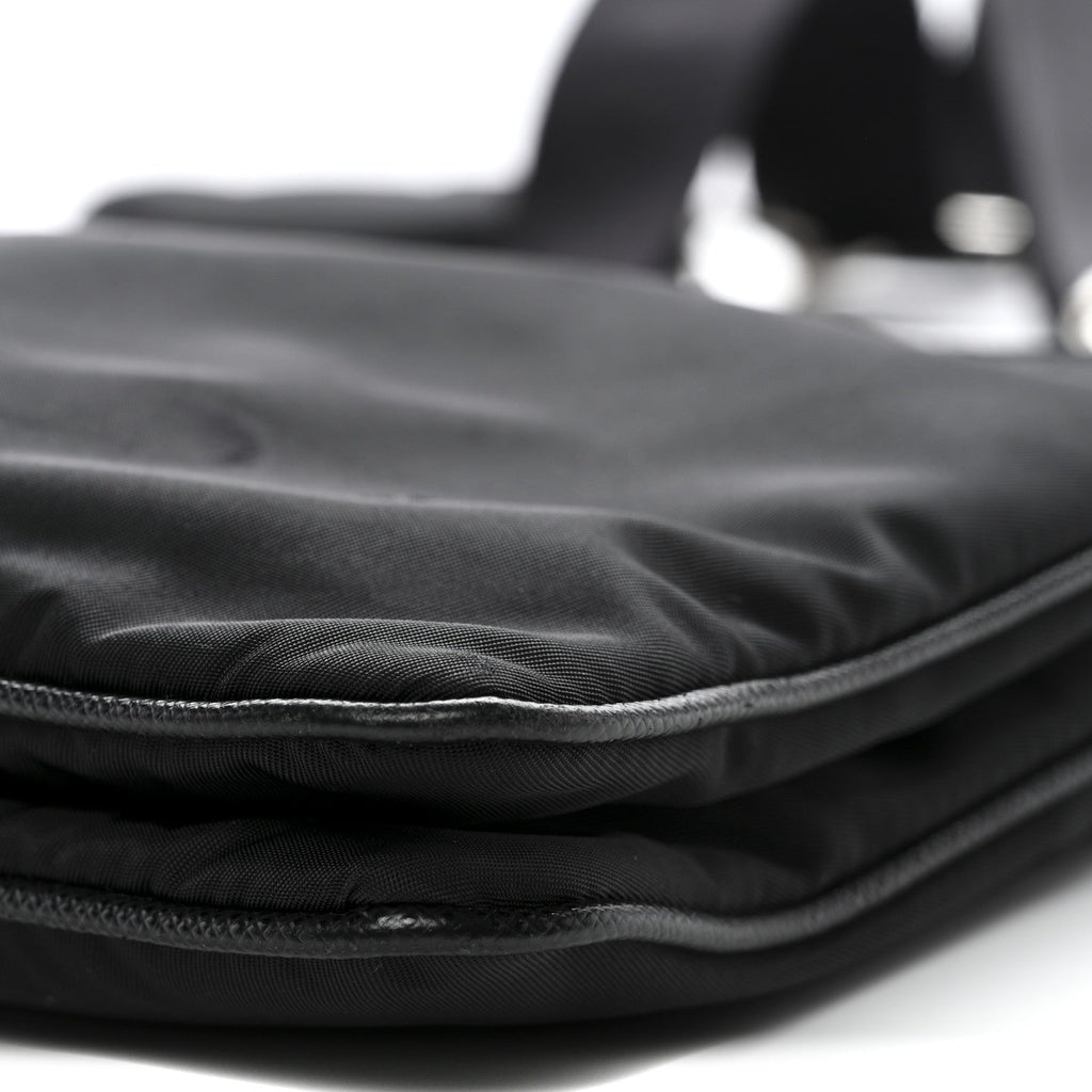 Prada Re-Nylon Saffiano Re-Edition 2000 Double Zip Crossbody Bag Black