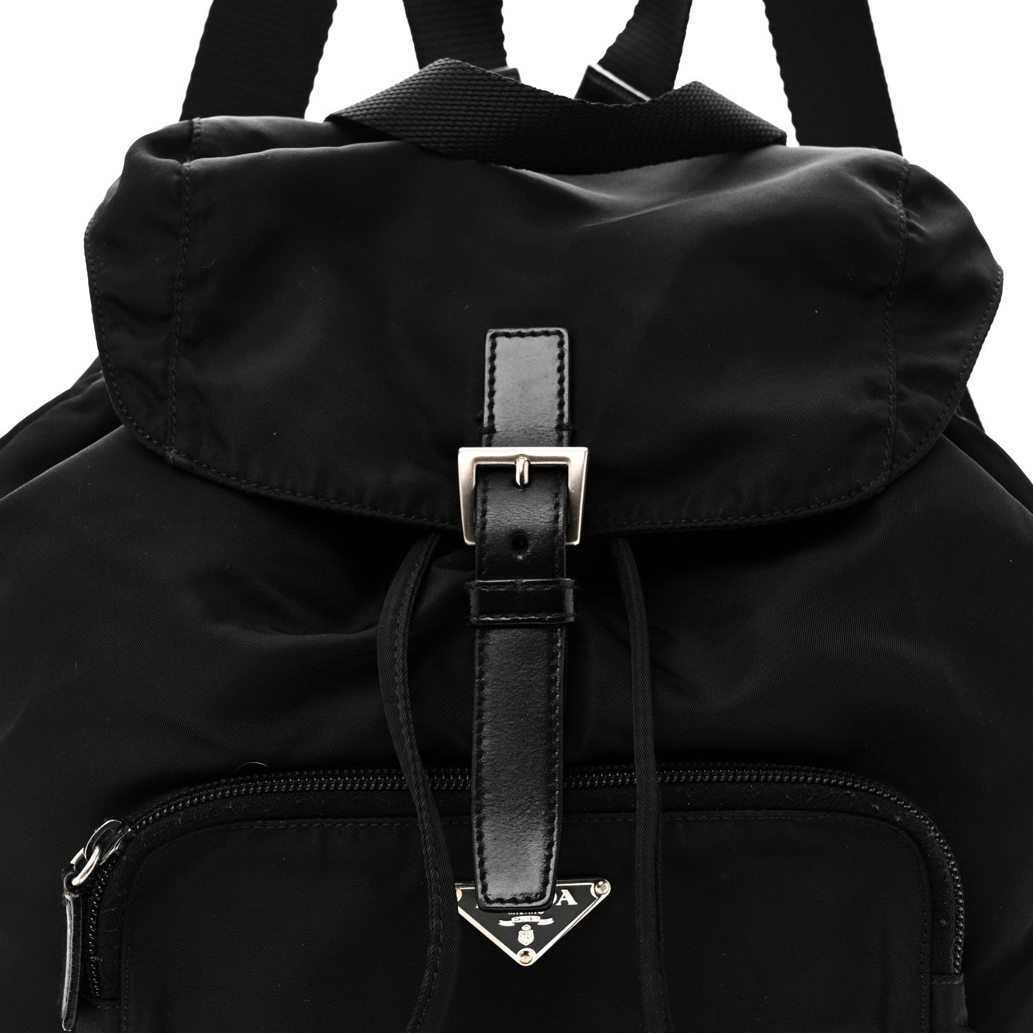 Prada Tessuto Nylon Vela Cinch Backpack Black