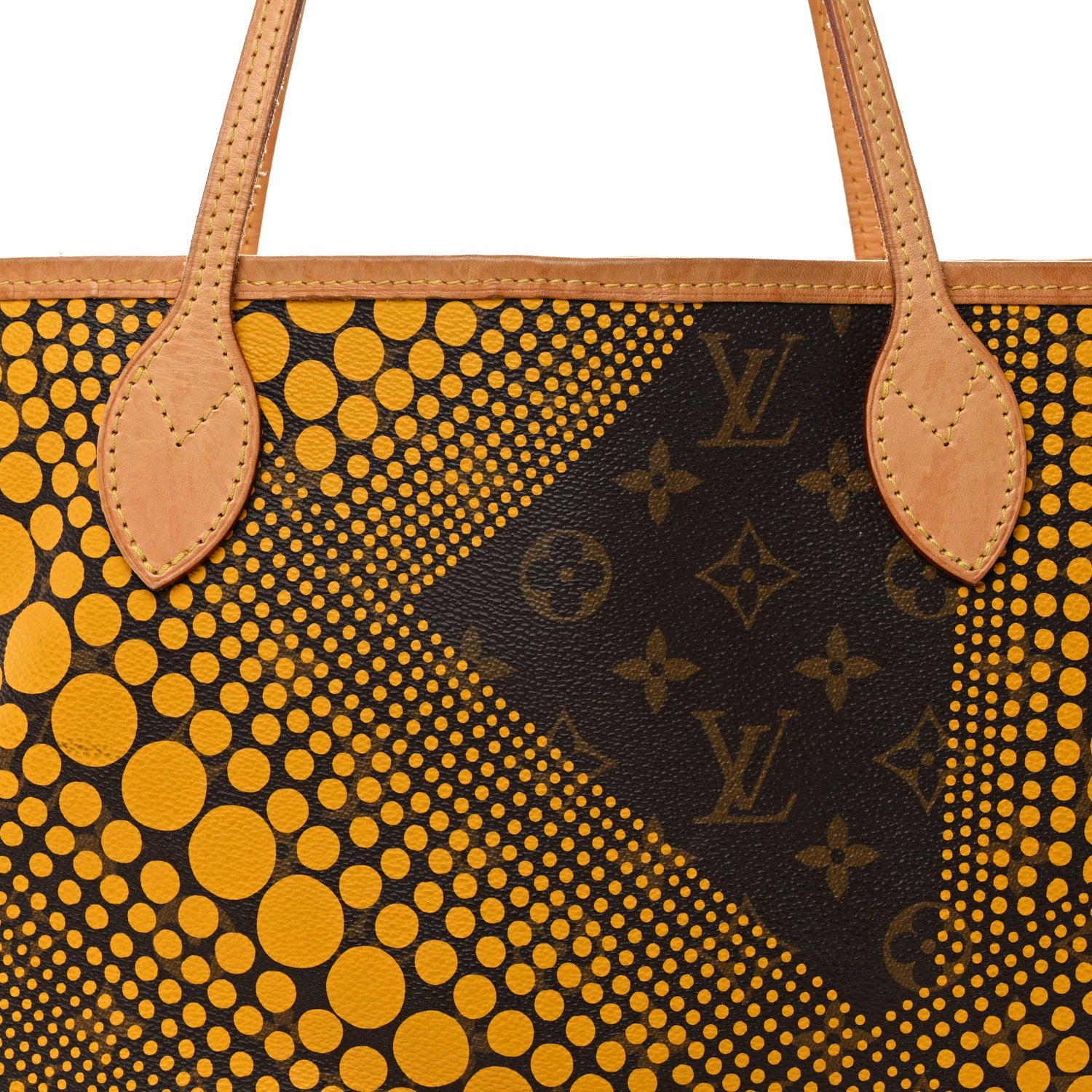 Louis Vuitton Monogram Kusama Waves Neverfull MM Yellow