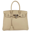 Hermes 2018 Tourterelle Gray Togo Birkin 30 Handbag