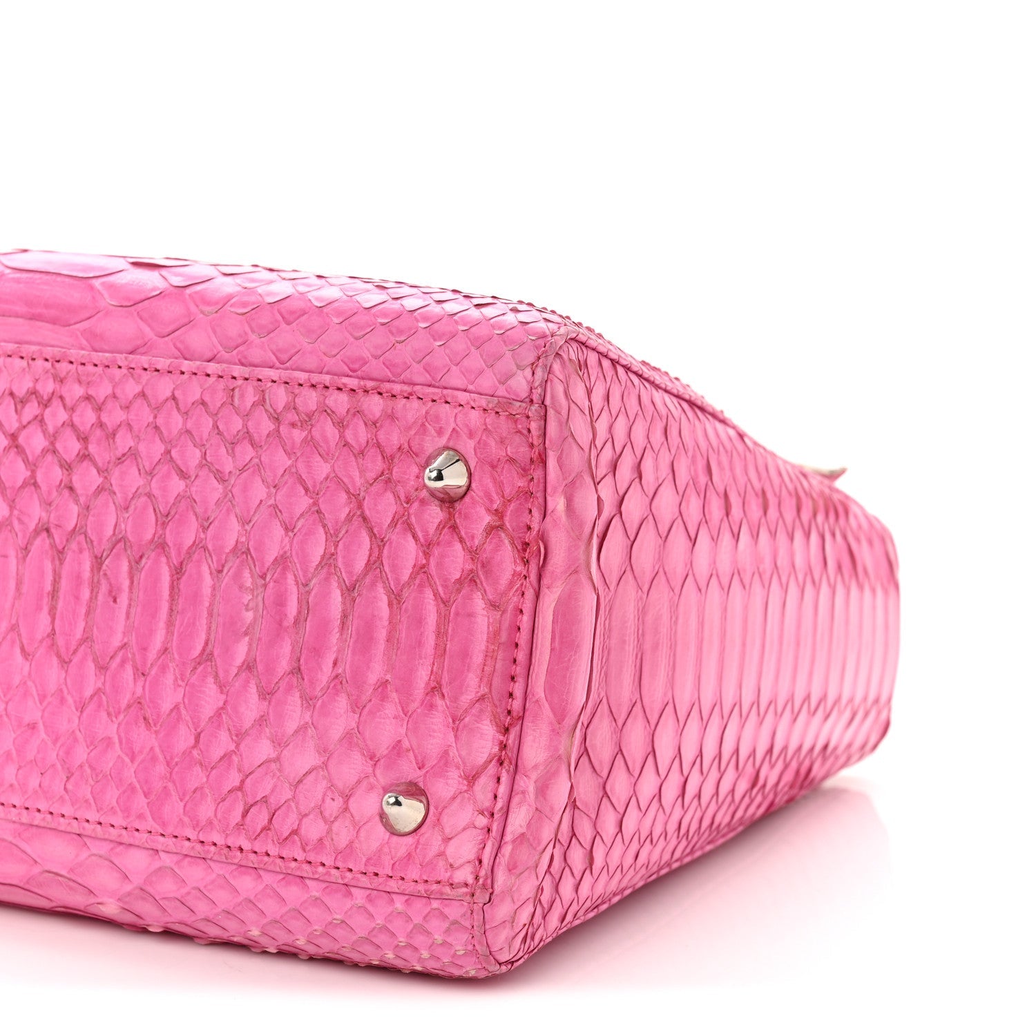 Christian Dior Snakeskin Medium Lady Dior Pink