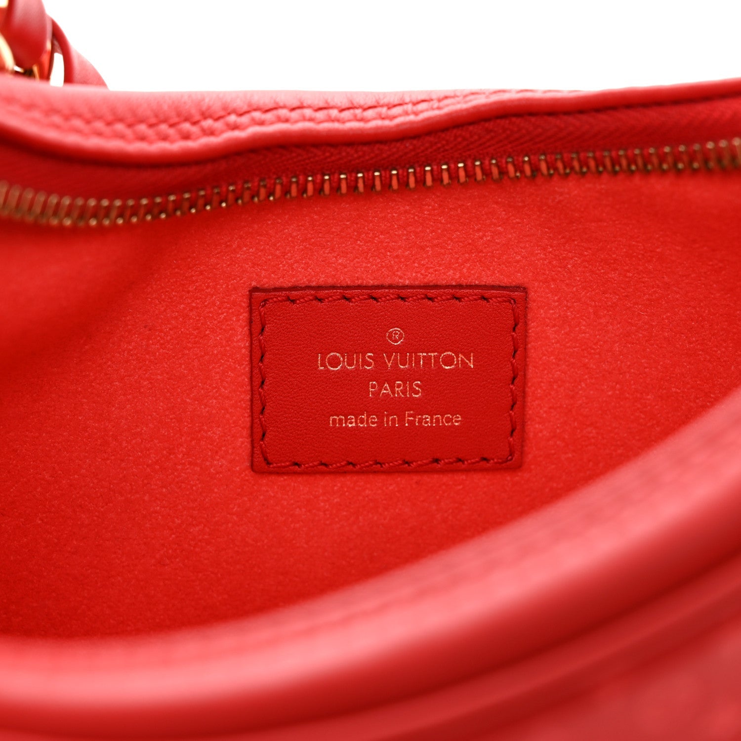 Louis Vuitton Calfskin Nanogram Embossed Loop PM Rouge