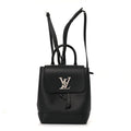 Louis Vuitton Calfskin Lockme Mini Backpack Black