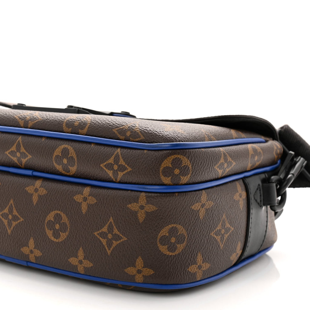Louis Vuitton Monogram Macassar S Lock Messenger Blue