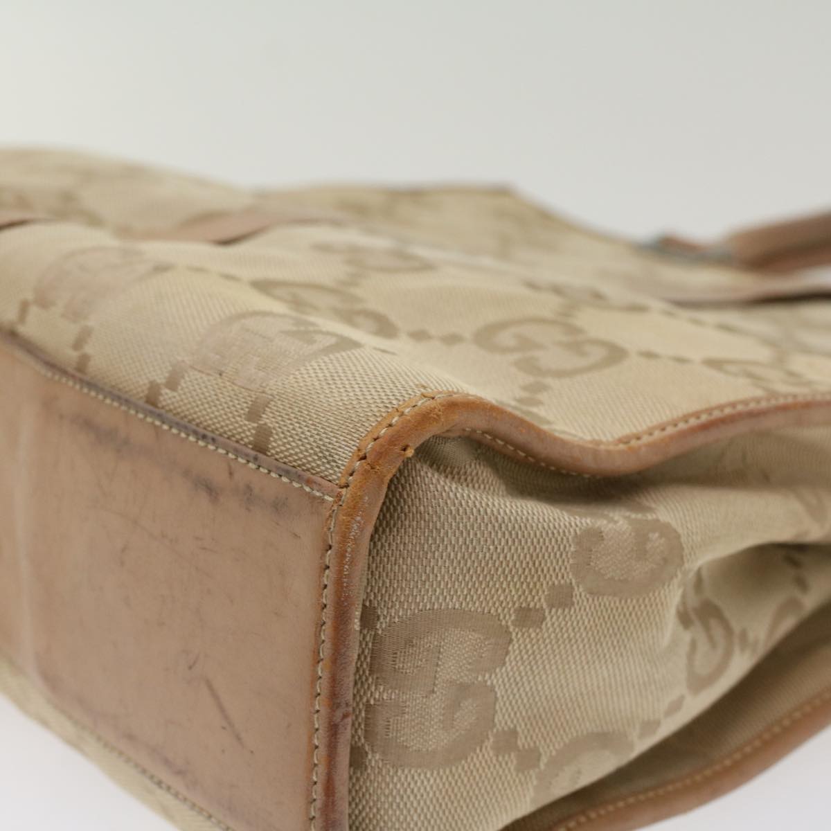 GUCCI GG Canvas Jackie Tote Bag Beige  47994
