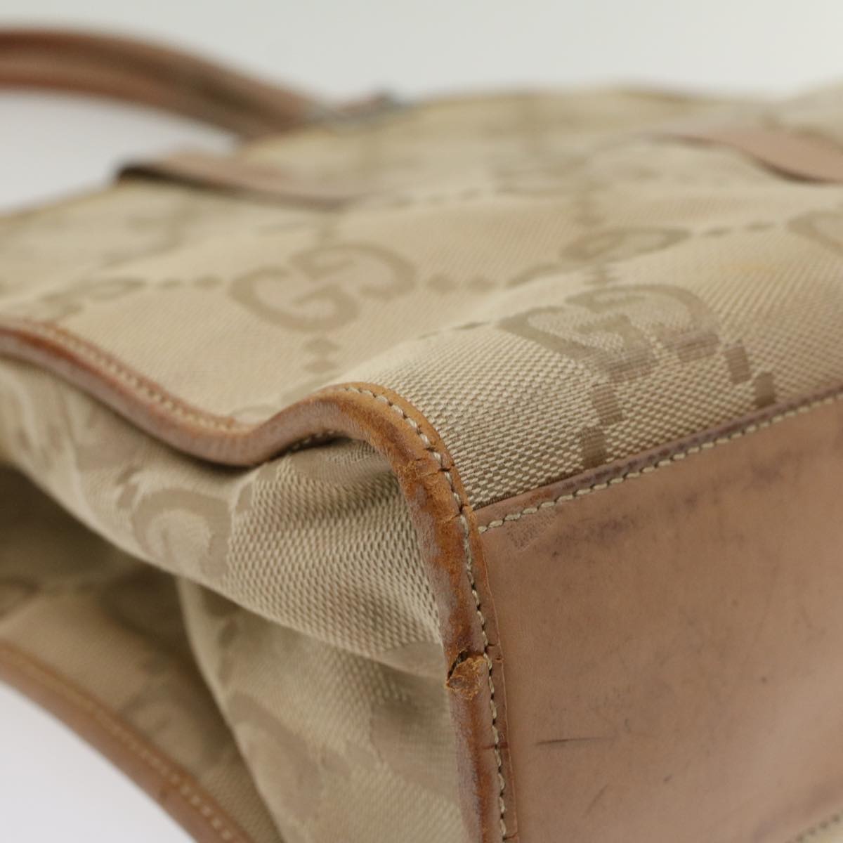 GUCCI GG Canvas Jackie Tote Bag Beige  47994