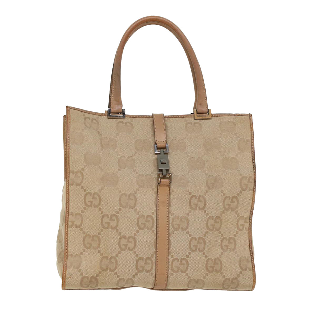 GUCCI GG Canvas Jackie Tote Bag Beige  47994