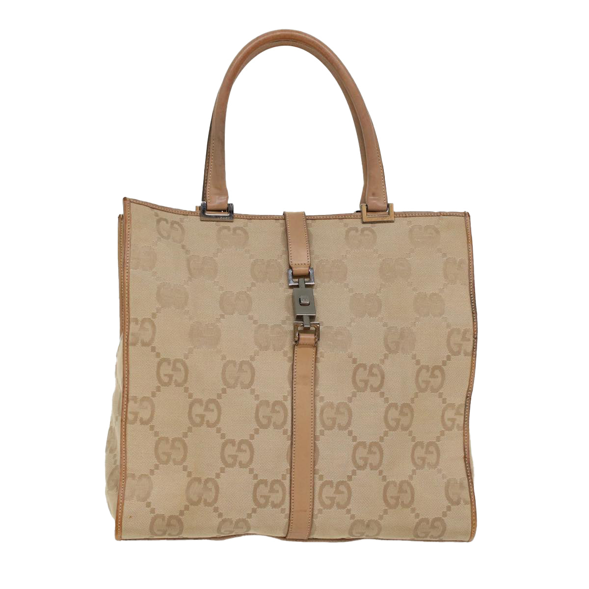 GUCCI GG Canvas Jackie Tote Bag Beige  47994