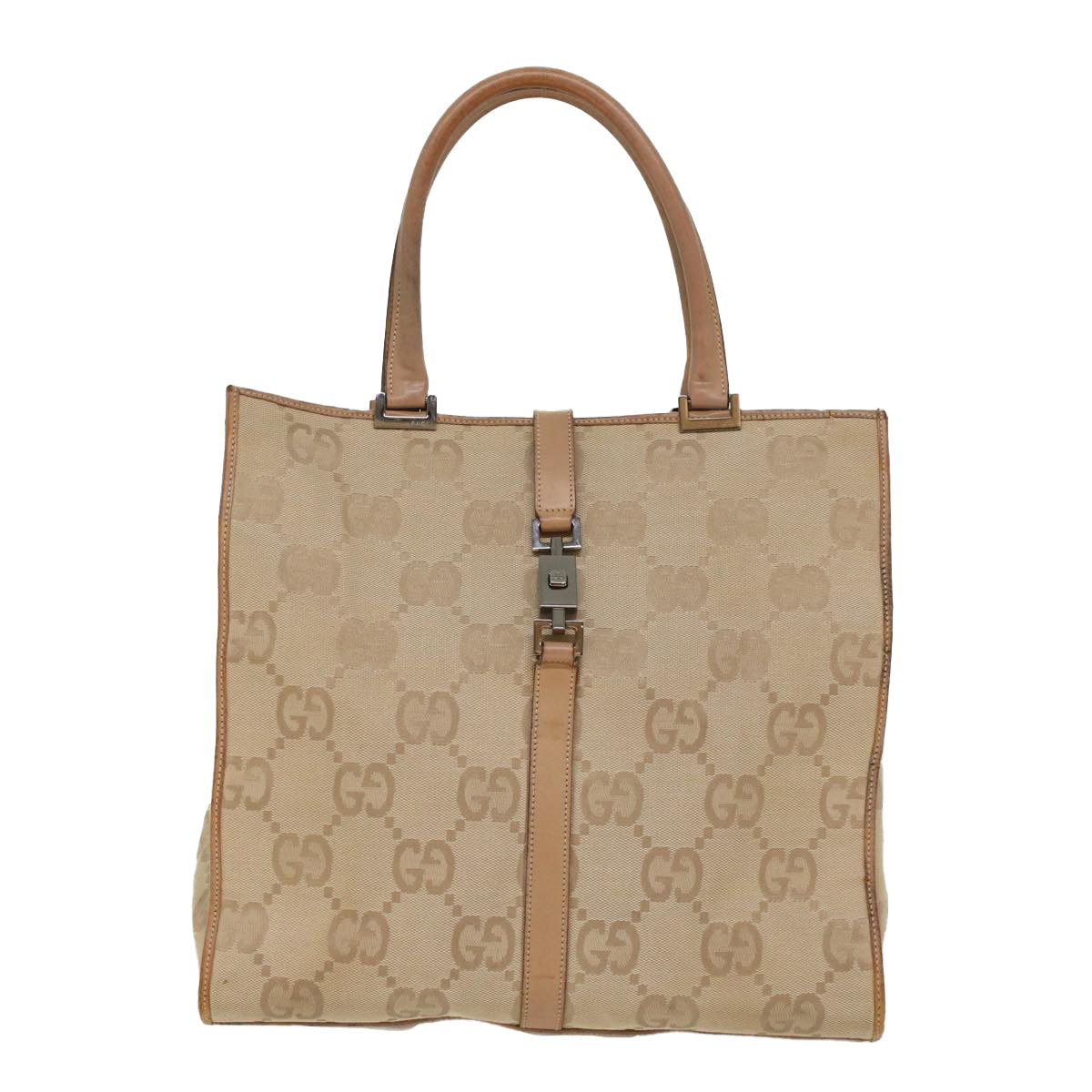 GUCCI GG Canvas Jackie Tote Bag Beige  47994