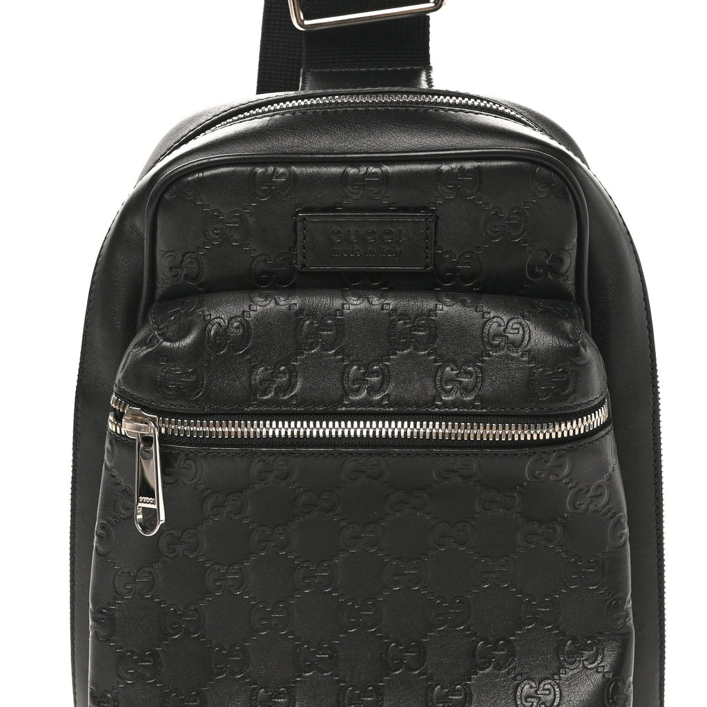 Gucci Guccissima Sling Backpack Black