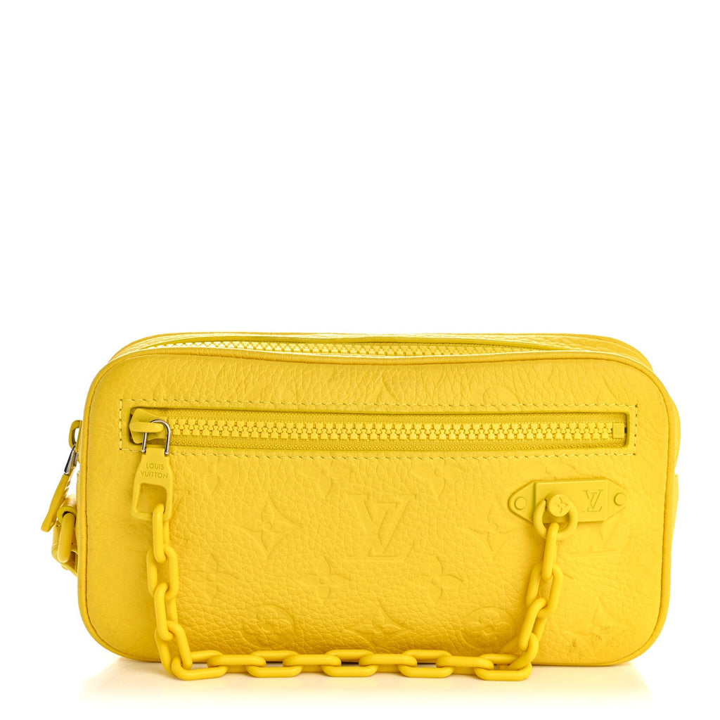 Louis Vuitton Taurillon Monogram Pochette Volga Yellow
