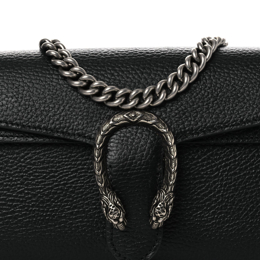 Gucci Dollar Calfskin Web Small Dionysus Crossbody Bag Black
