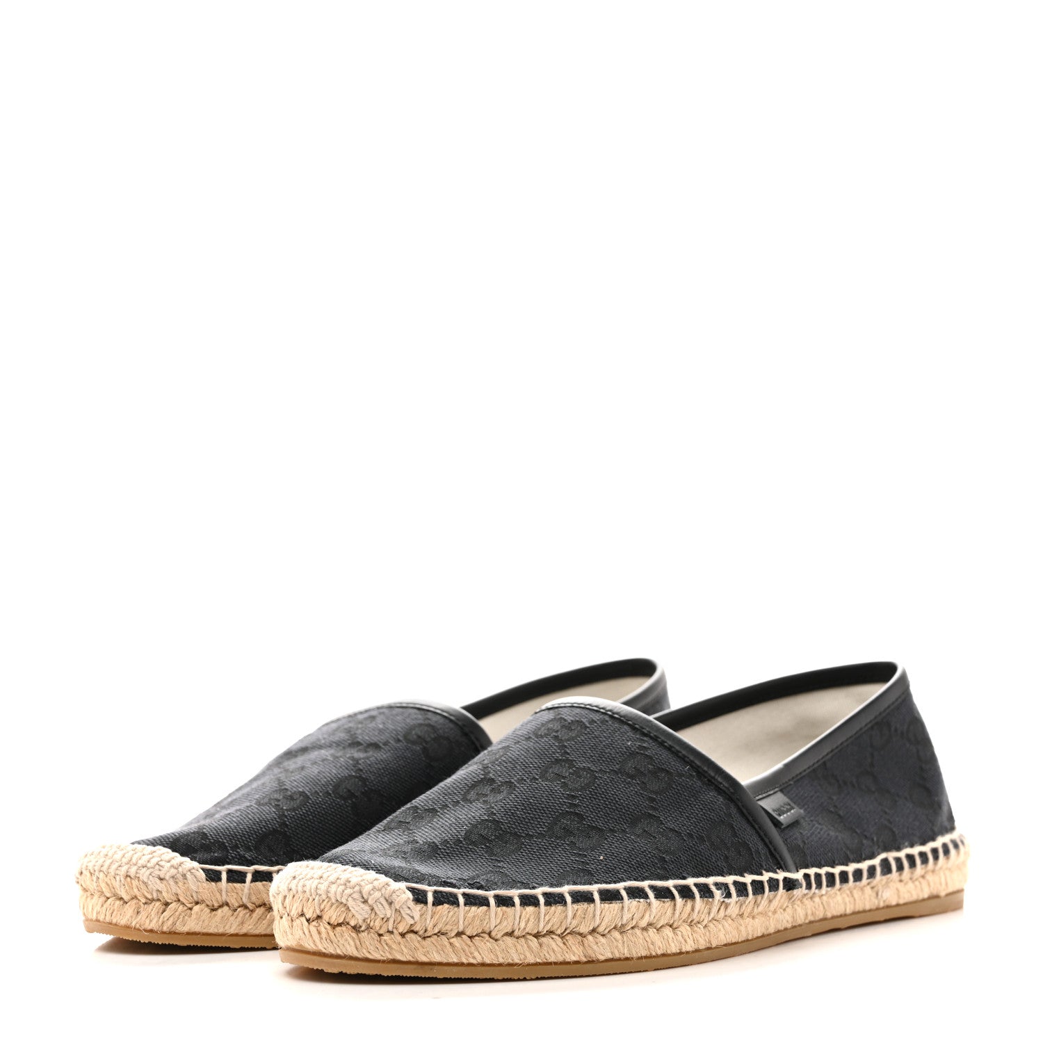 Gucci Monogram Espadrilles 37 Black