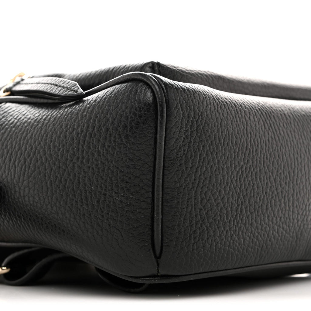 Gucci Pebbled Calfskin Soho Chain Backpack Black