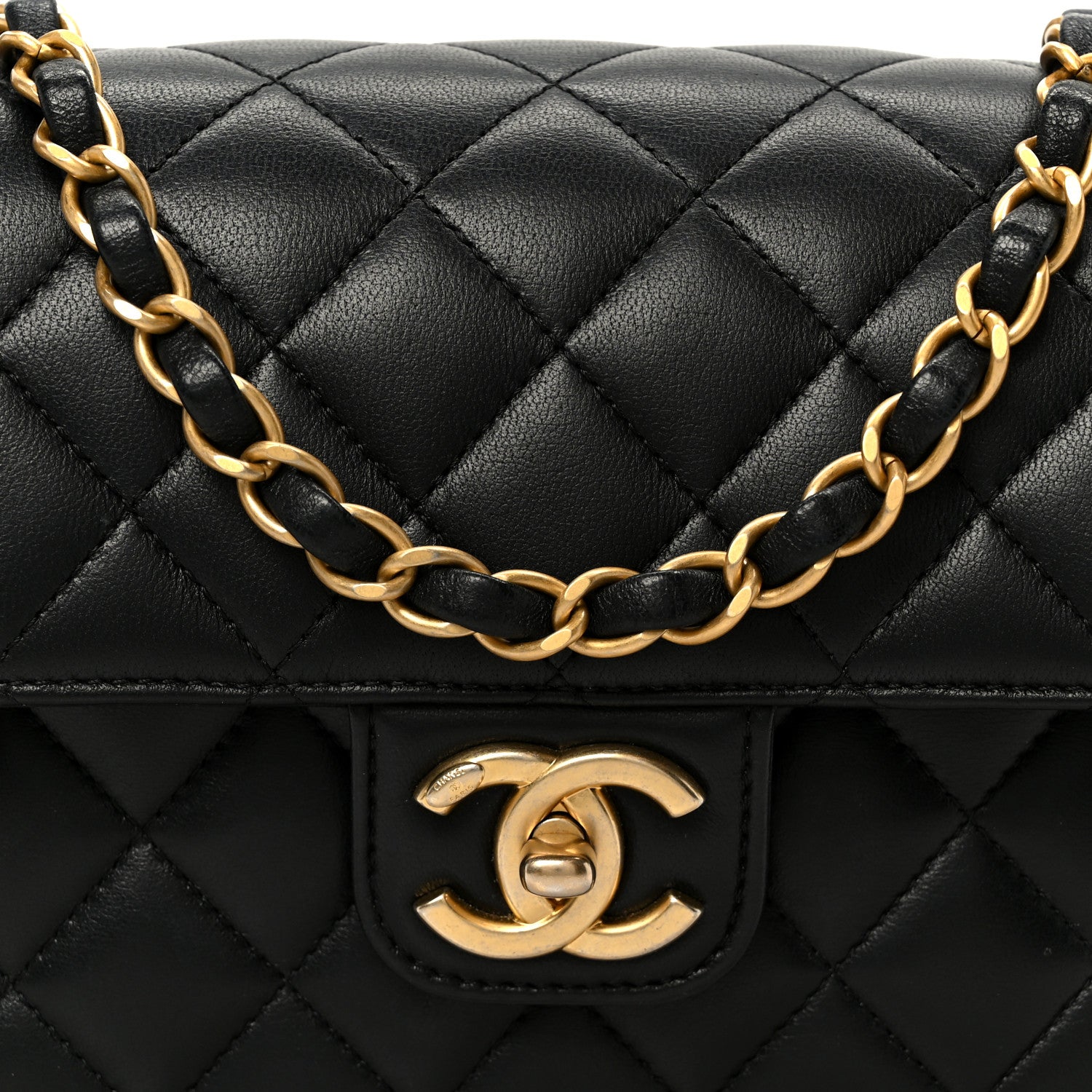 Chanel Lambskin Quilted Casino Chips Small Flap Black