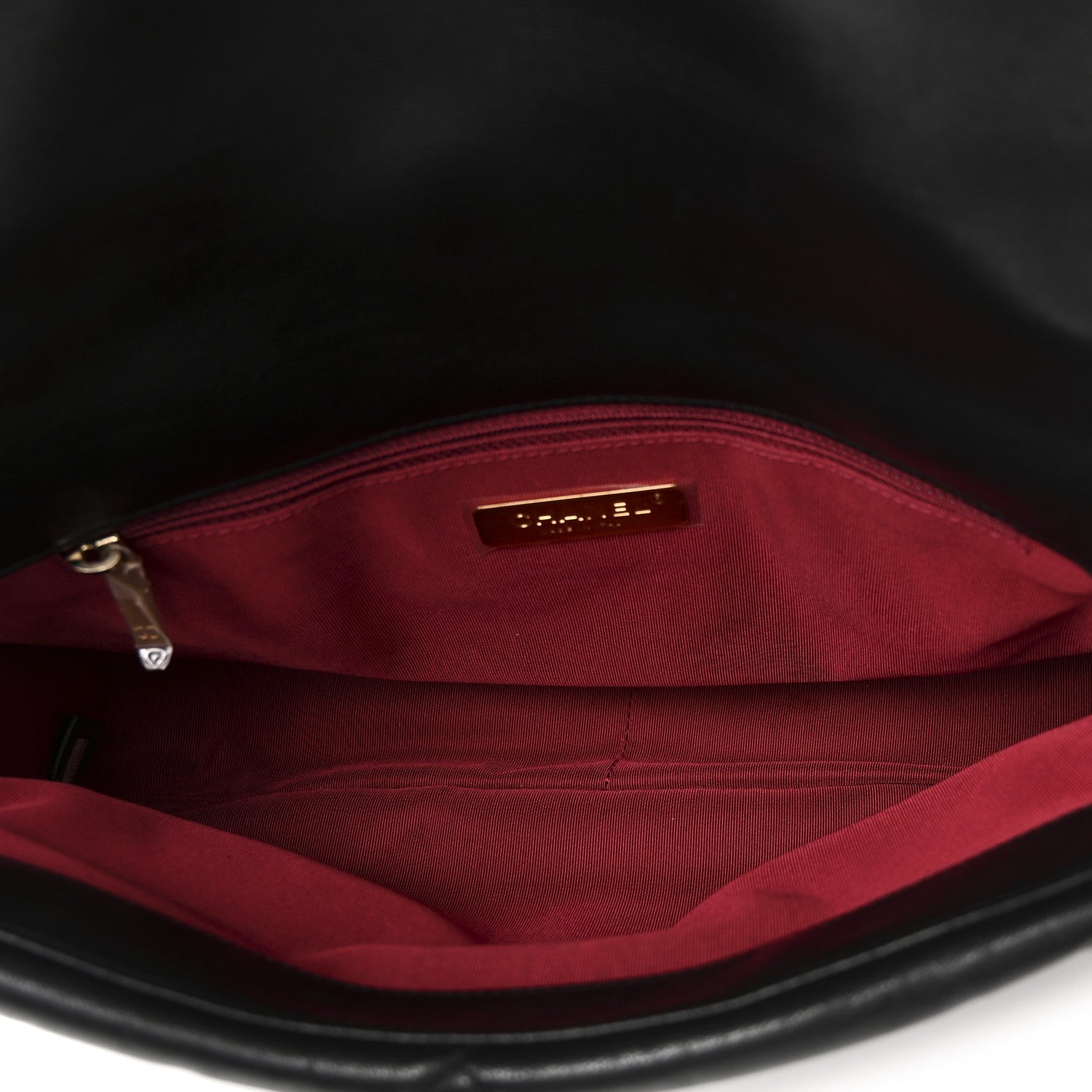 Chanel Goatskin Quilted Large Chanel 19 Flap Black