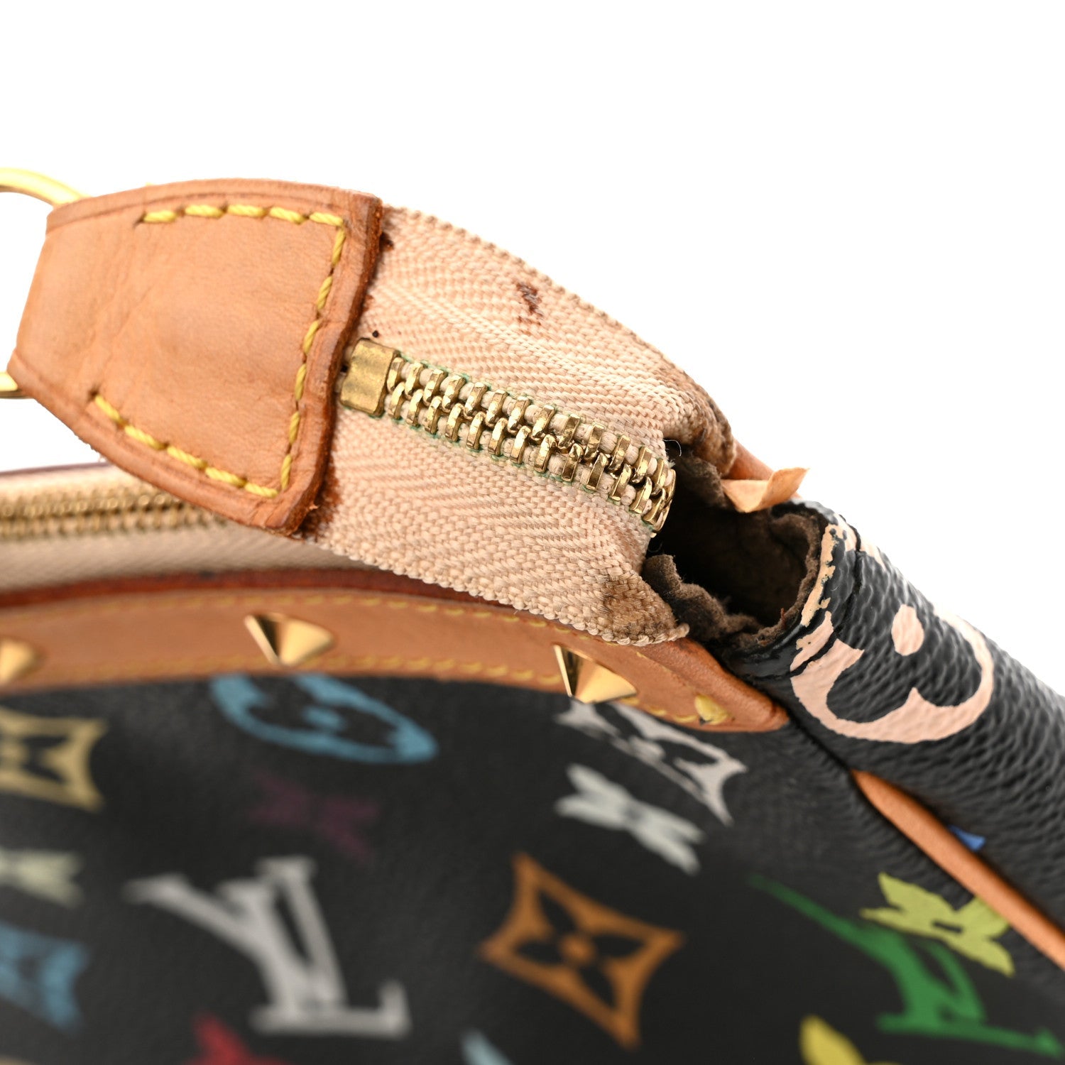 Louis Vuitton Monogram Multicolor Pochette Accessories Black