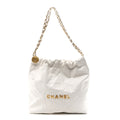 Chanel Shiny Calfskin Quilted Small Chanel 22 White