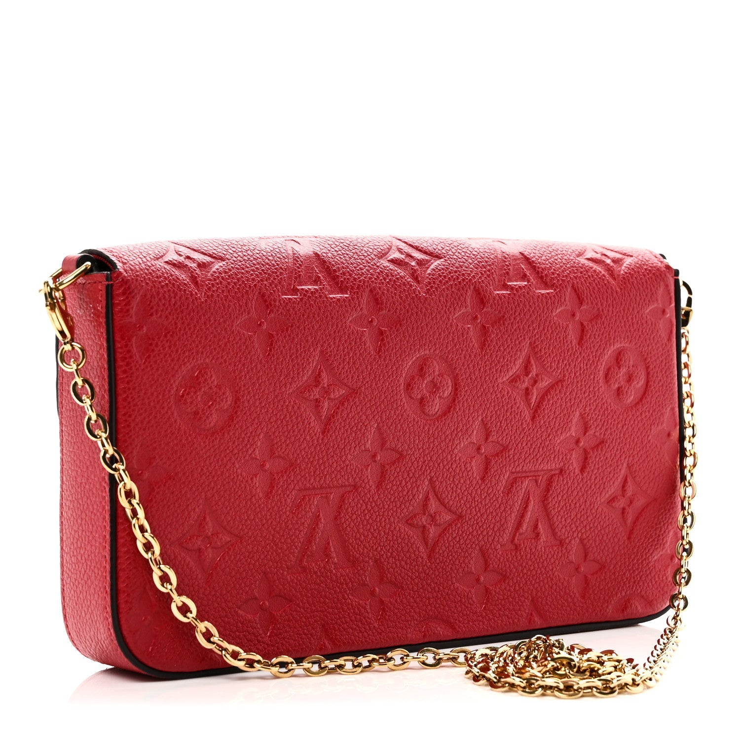 Louis Vuitton Empreinte Pochette Felicie Chain Wallet Scarlet