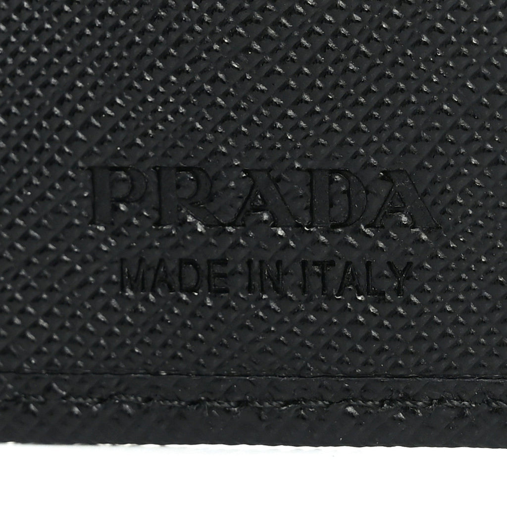 Prada Saffiano Passport Holder Black
