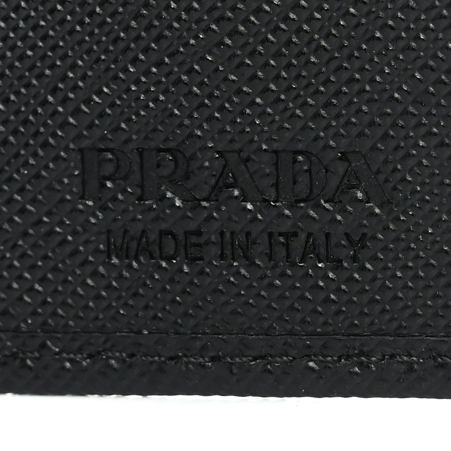 Prada Saffiano Passport Holder Black