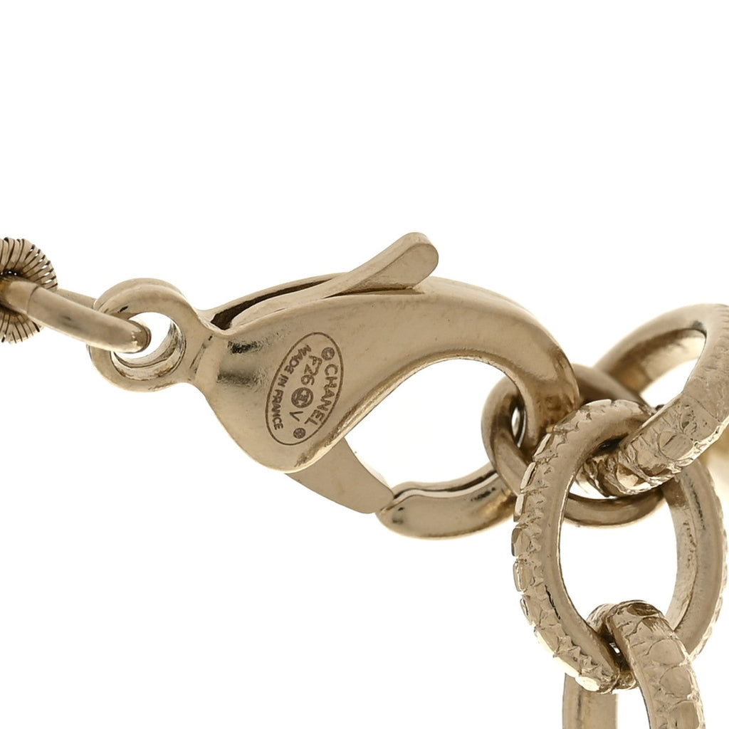 Pearl CC 100th Anniversary Necklace Light Gold
