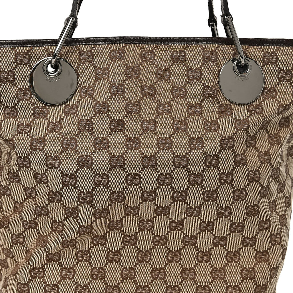 Gucci Monogram Large Eclipse Tote Brown