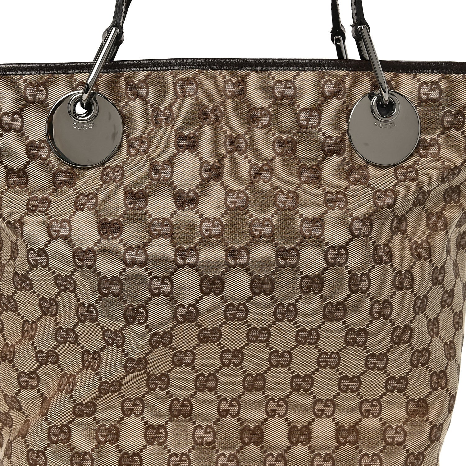 Gucci Monogram Large Eclipse Tote Brown