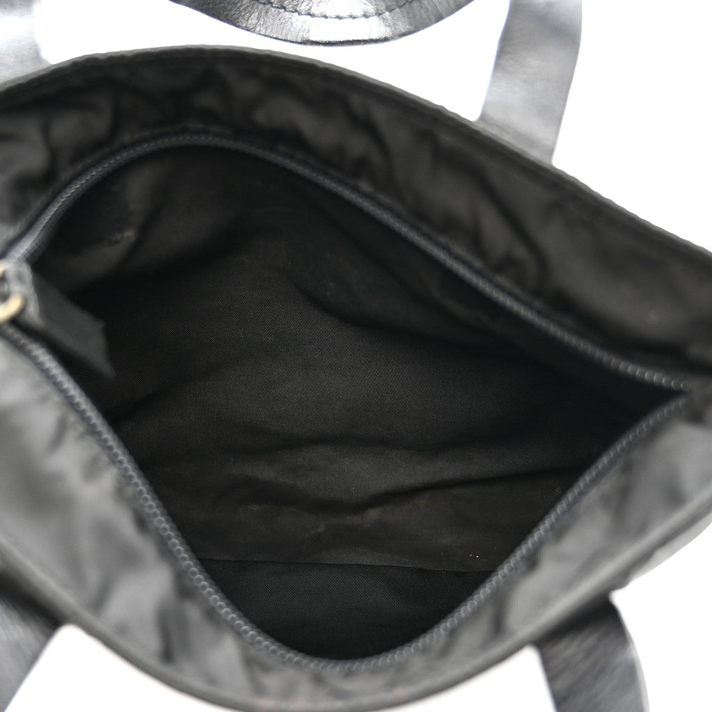 Prada Tessuto Nylon Mini Shopping Tote Black