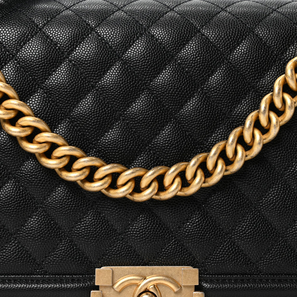Chanel Caviar Quilted New Medium Boy Flap Black