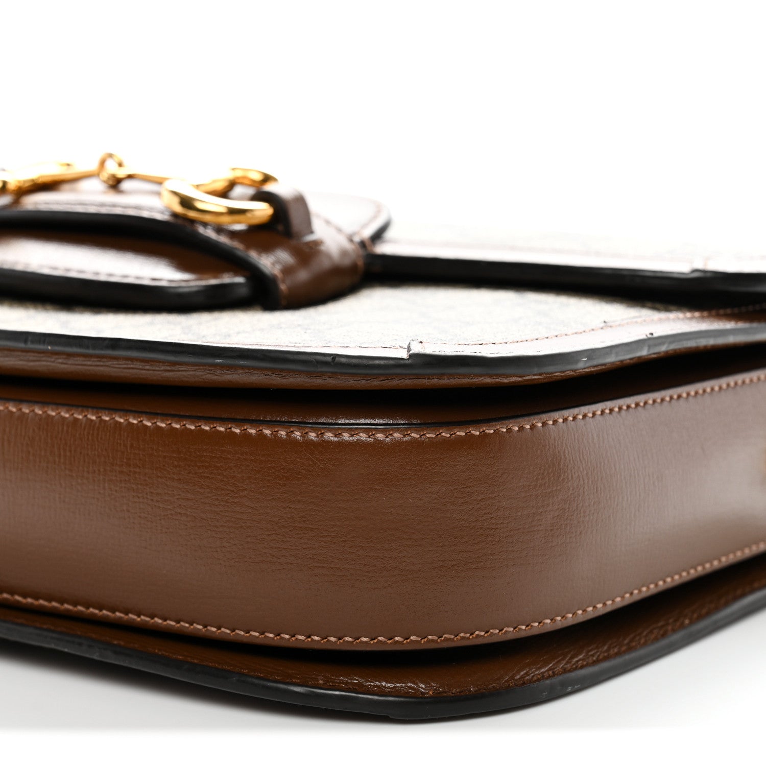 Gucci GG Supreme Monogram Horsebit 1955 Shoulder Bag Beige Brown Sugar