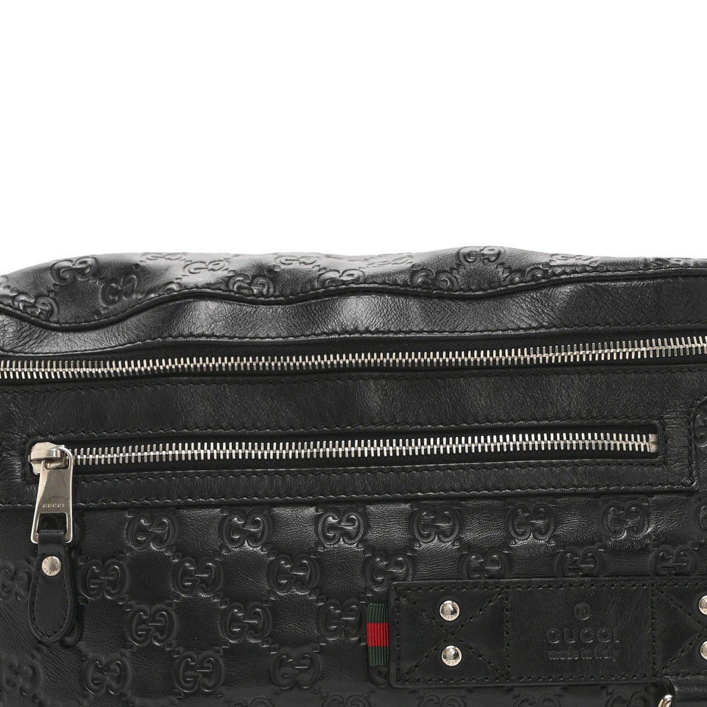 Gucci Guccissima Web Belt Bag Black