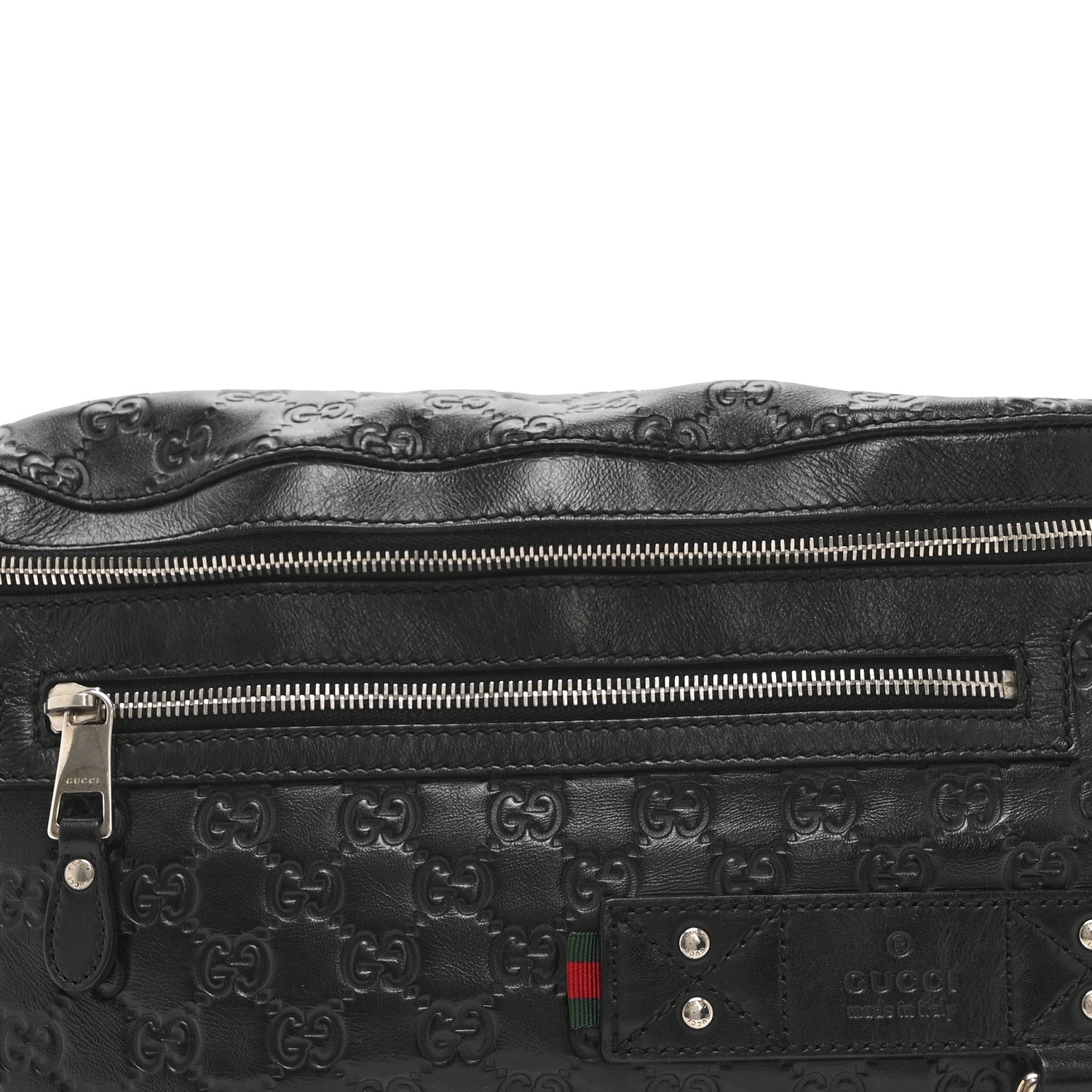 Gucci Guccissima Web Belt Bag Black