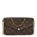 Louis Vuitton Monogram Pochette Felicie Chain Wallet Fuchsia