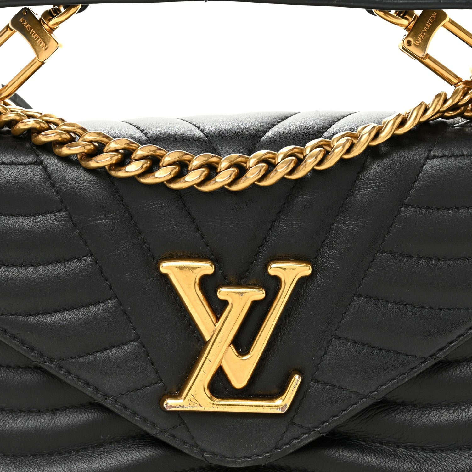 Louis Vuitton Calfskin New Wave Chain MM Black