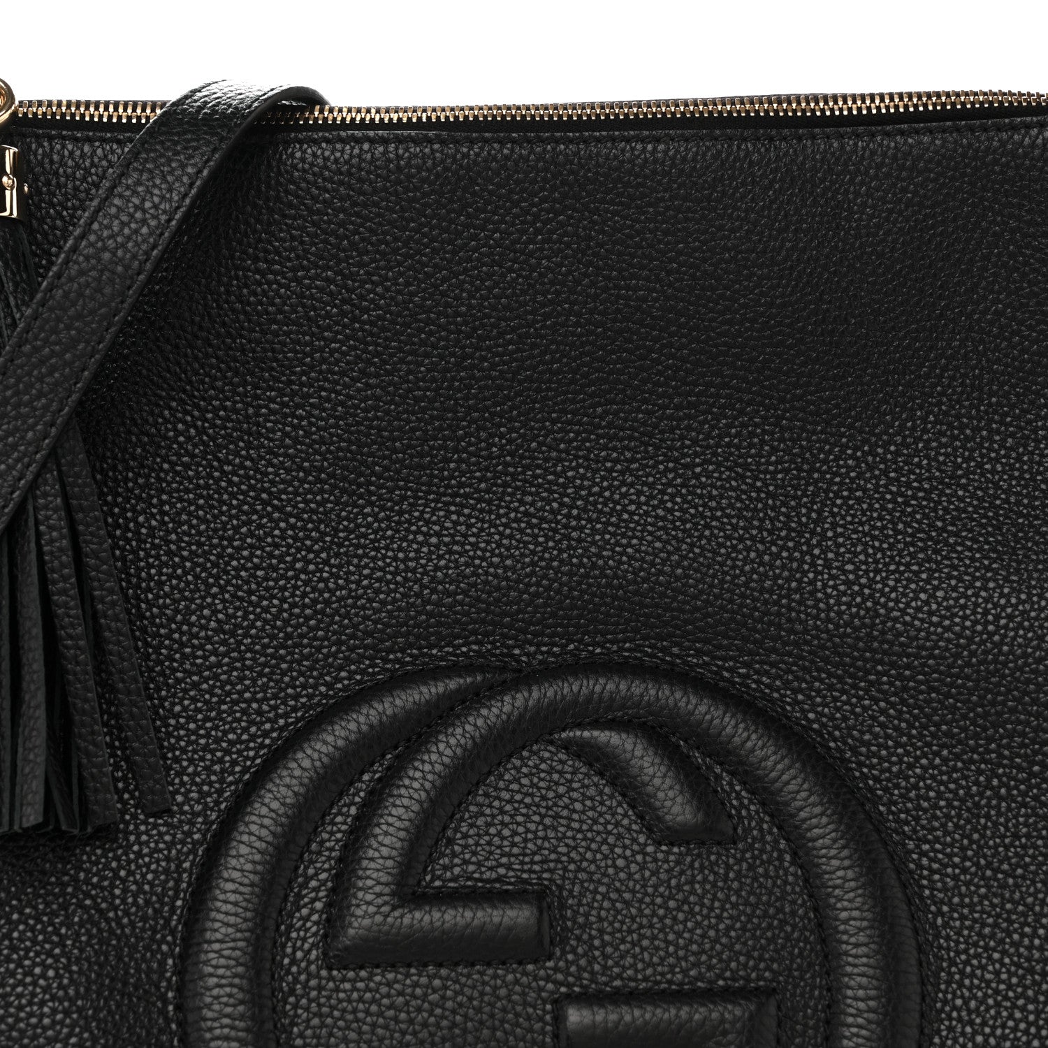 Gucci Pebbled Calfskin Large Soho Hobo Black